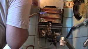 пайка теплообменника газовой колонки