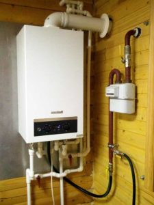установка настенного газового котла