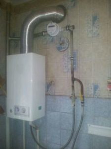 установка счетчика на колонку