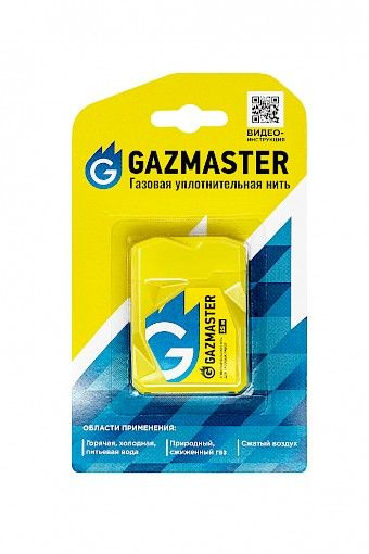 Газовая уплотнительная нить"GAZMASTER" 25м бокс, блистер Газовая уплотнительная нить"GAZMASTER" 25м бокс, блистер