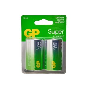 Батарейки GP Super LR20 (Размер D) Alkaline BL-2 (блистер 2шт)