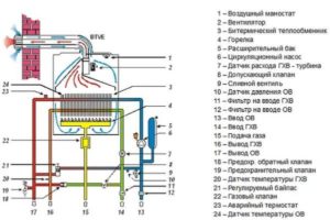 Двухконтурный газовый котел схема