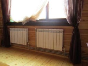 Установка батареи отопления